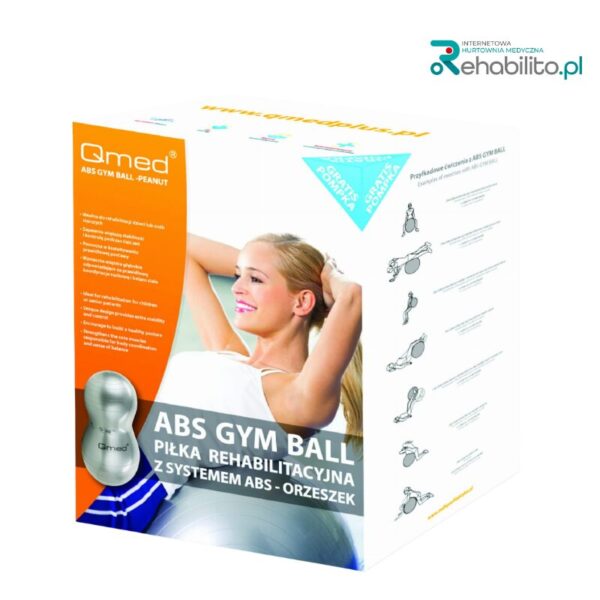 Piłka do ćwiczeń "orzeszek" ABS Gym Ball - Peanut Qmed