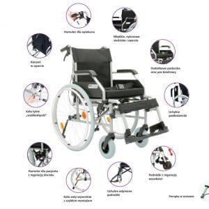 Wózek inwalidzki aluminiowy Perfect AR-320 ARmedical
