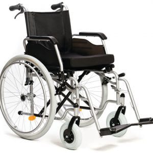 Wózek inwalidzki stalowy Forte Plus z hamulcami dla opiekuna Vitea Care