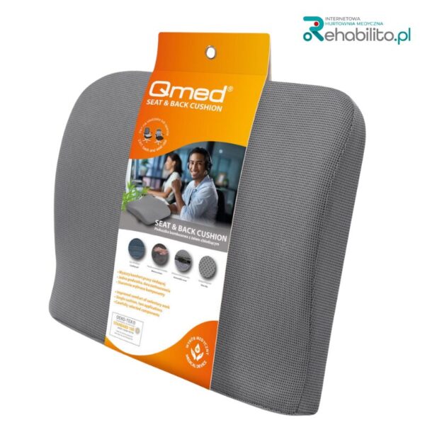 Poduszka bambusowa z żelem chłodzącym Seat&Back Cushion Qmed